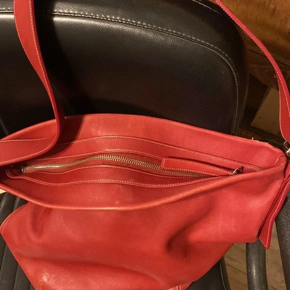 Bags | Coach 9151 Legacy Vintage Red Leather Bucket Hobo ...